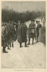 Paul Revere bringing news to Sullivan